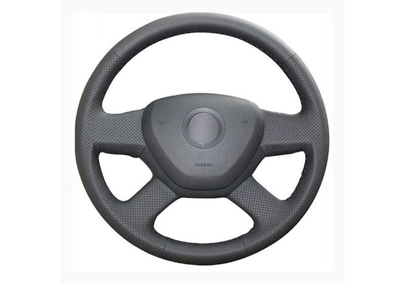 Кожен калъф за волан шиещ, Skoda Superb, Octavia, Fabia 2015-2018 г.