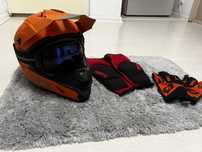 O’Neill Casca Enduro + Ochelari Enduro + Manusi + Protectii Tibie 100%