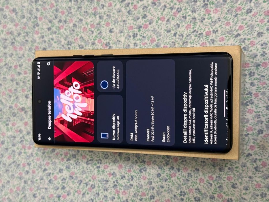 Telefon Motorola edge 40, ca nou.