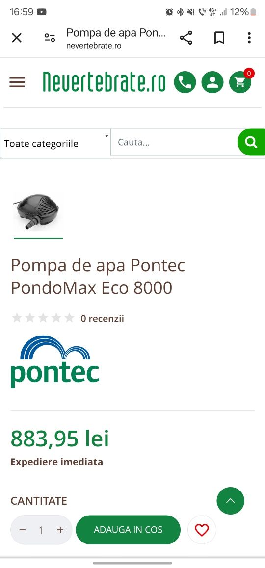Pompa iaz Pontec PondoMax Eco 8000