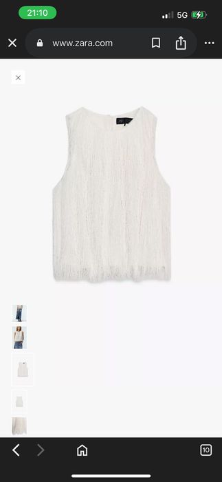 Zara топ екстравагантни топове с ресни