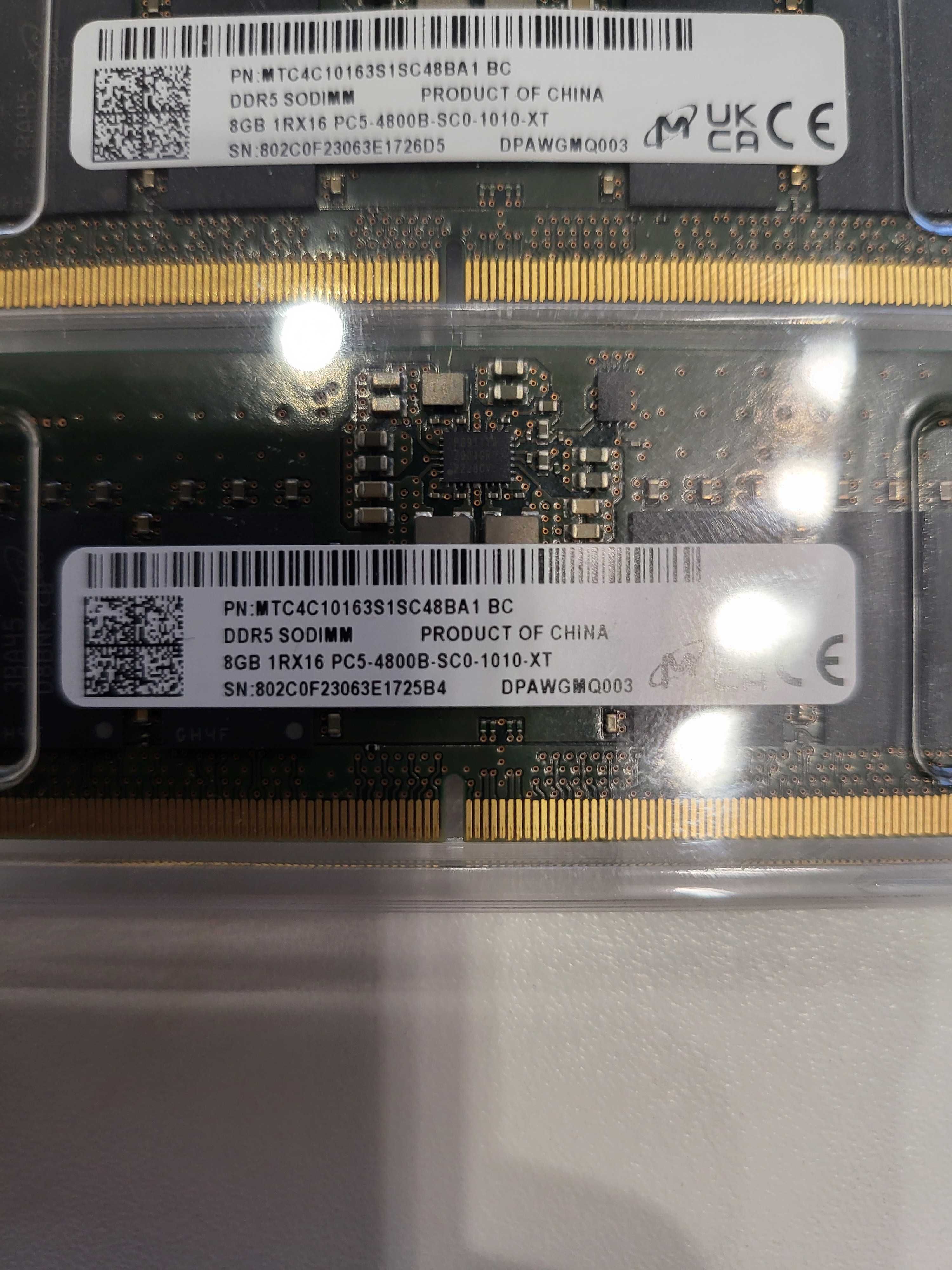 DDR 5 2x8 GB 4800MHz SODIMM  RAM  памети за лаптоп 16GB