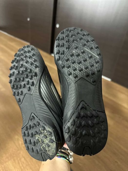 Ghete fotbal - adidas F50 League TF Junior - Negru, marime 31