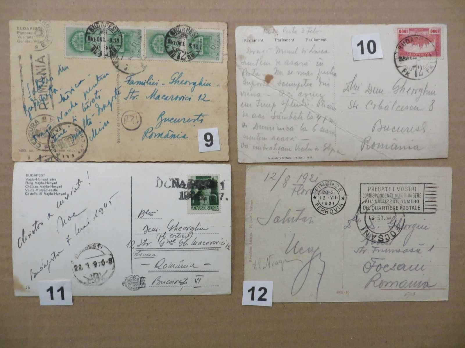 12 carti postale ilustrate Italia , Germania , Ungaria  1921-1945