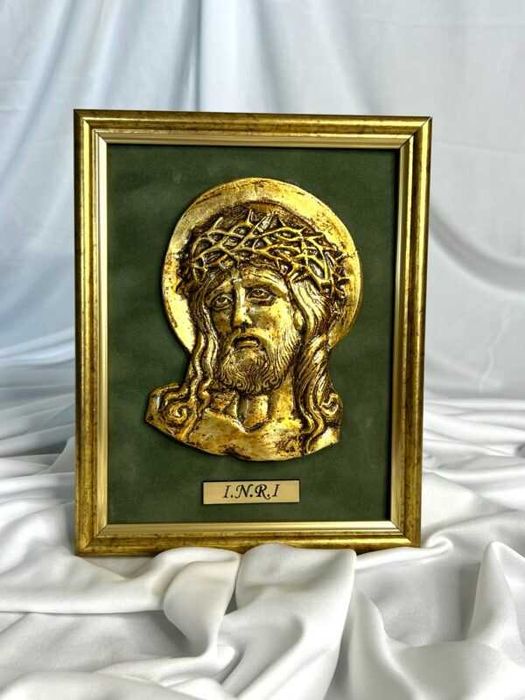 Icoane Artizanale din Ceramică cu Foiță Aurie – Cadou Paște