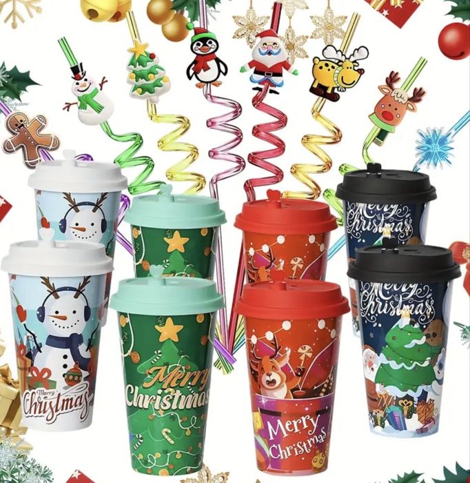 Кокедни чаши със сламка