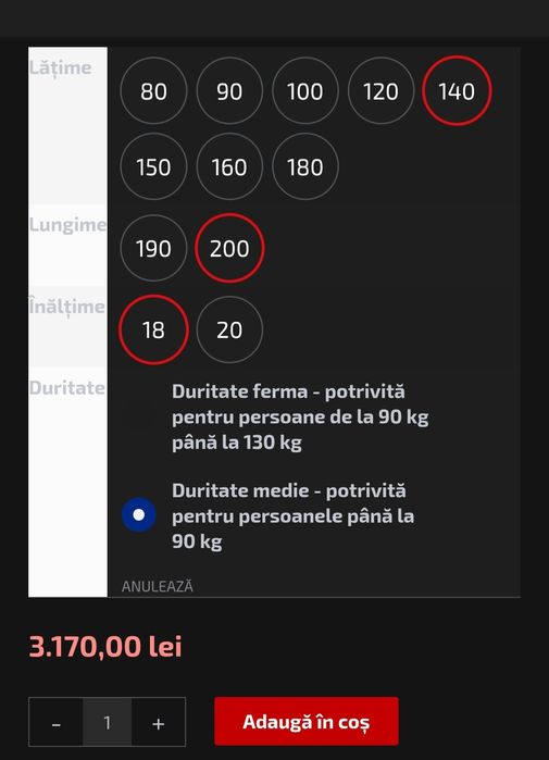 Vând saltea latex 140x200 (18cm/moale] ekon (Lux), stare bună