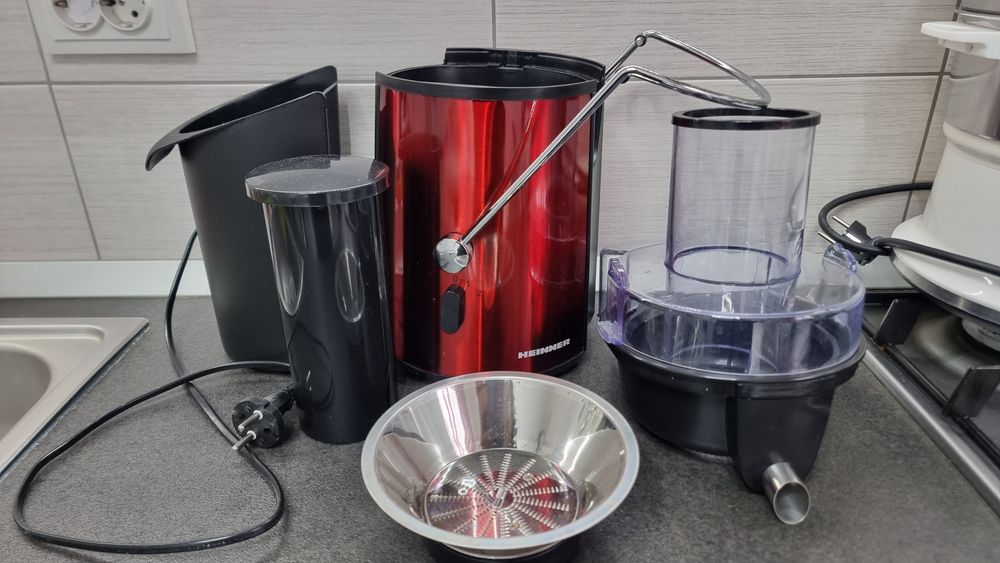 Storcator de fructe si legume Heinner, 1000 W, Recipient suc, ca nou