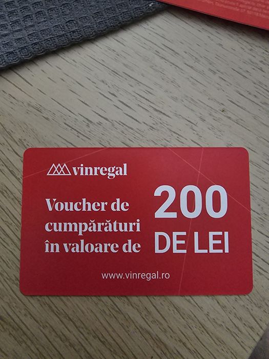 Voucher de cumpărături în valoare de 200 de lei pe vinregal