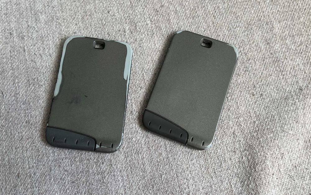 2 carduri cheie Renault Laguna II cu lame și husă piele originală