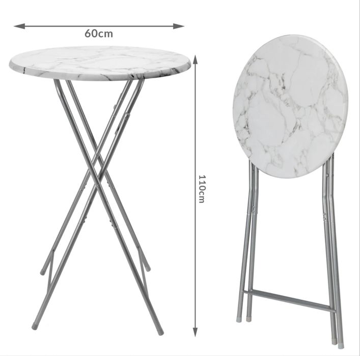Set mobilier bar pliabil – 2 scaune + masă, înălțime bar