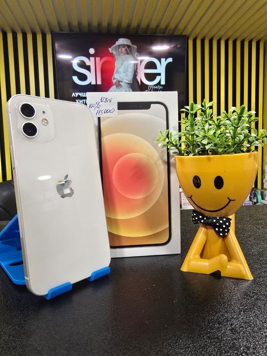 Iphone 12, 128гб, 100% акб, Kaspi 0-0-12