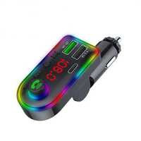 FM трансмитер Блутут Digital One SP00614 F8 RGB/12-24v/Type C