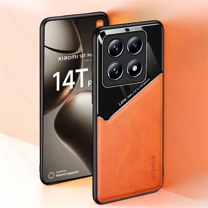 Xiaomi 15 / 14T Pro / GENEROUS Кожен кейс гръб с магнит