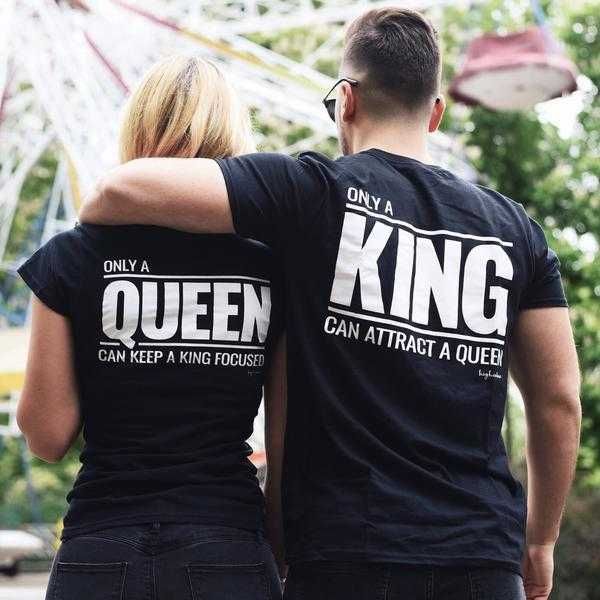 За влюбени! LOVE тениски KING Attract & QUEEN Focus. Или с ТВОЯ идея!