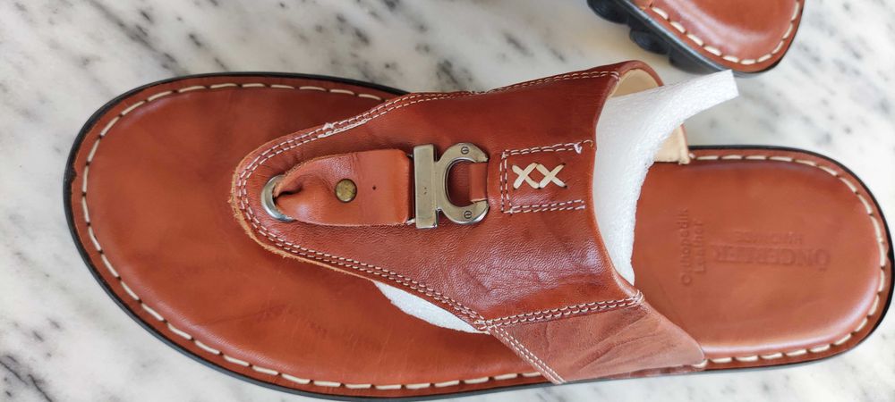 Мъжки чехли  100% телешка кожа