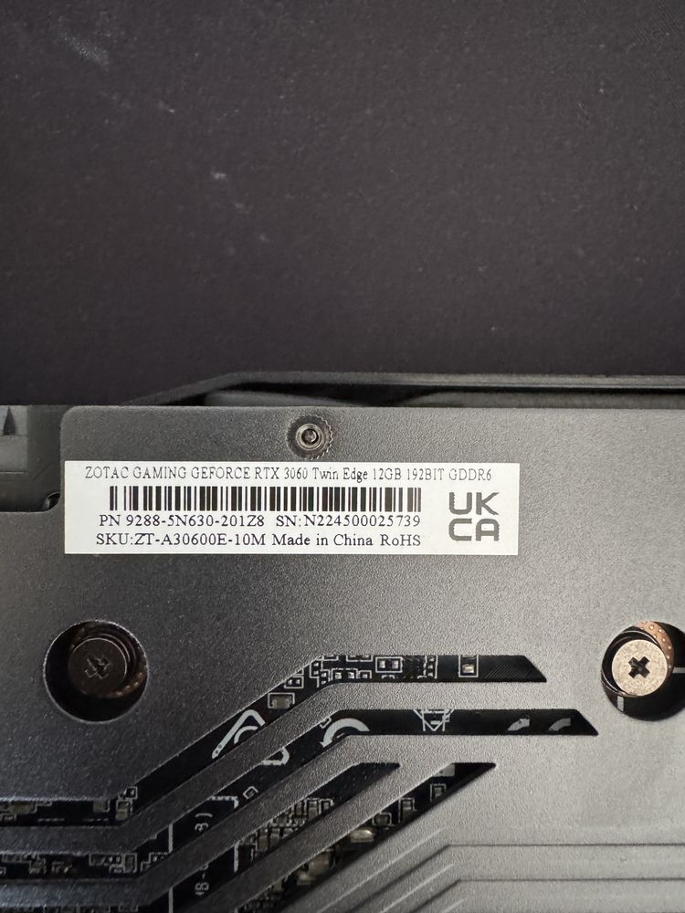 Placa video RTX 3060 12gb defecta