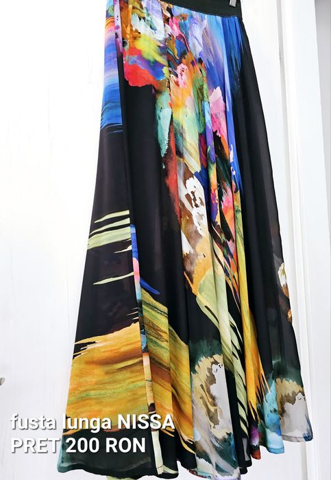 Fusta lunga cu imprimeu