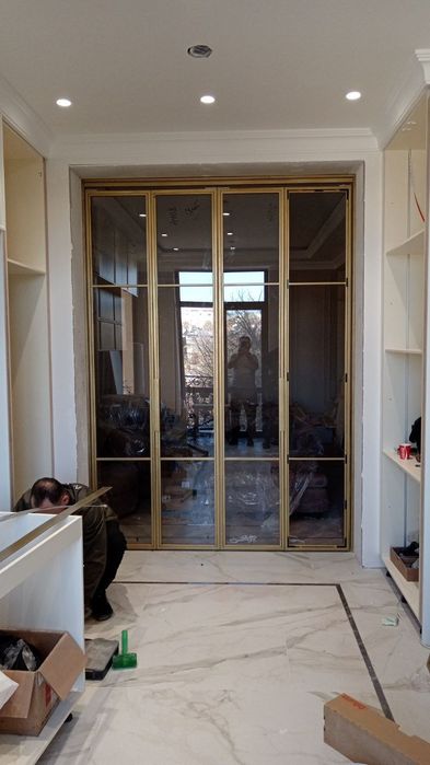 Раздвижные двери/раздвижные перегородки/Стекляный двери/ лофт ...