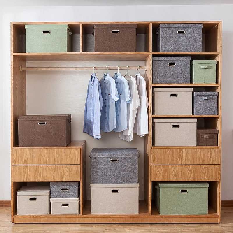 Комплект коробок органайзеров для хранения вещей одежды