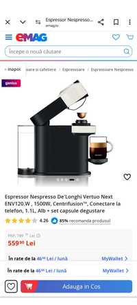 Espressor Nespresso De'Longhi Vertuo Next ENV120.W