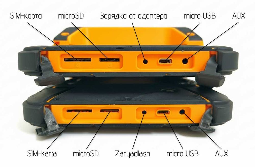 Два защищенных промышленных планшета со сканером кодов, RFID и NFC