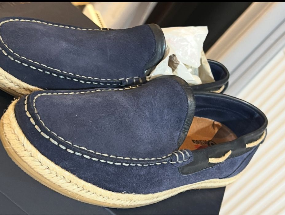 Мокасини естествен велур