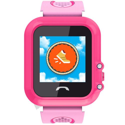 Ceas GPS Copii, iUni Kid27, Touchscreen 1.22 inch, BT, Roz