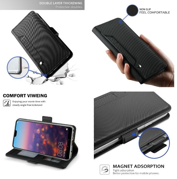 Husa Huawei P20 / folie protectie sticla curbata / stylus