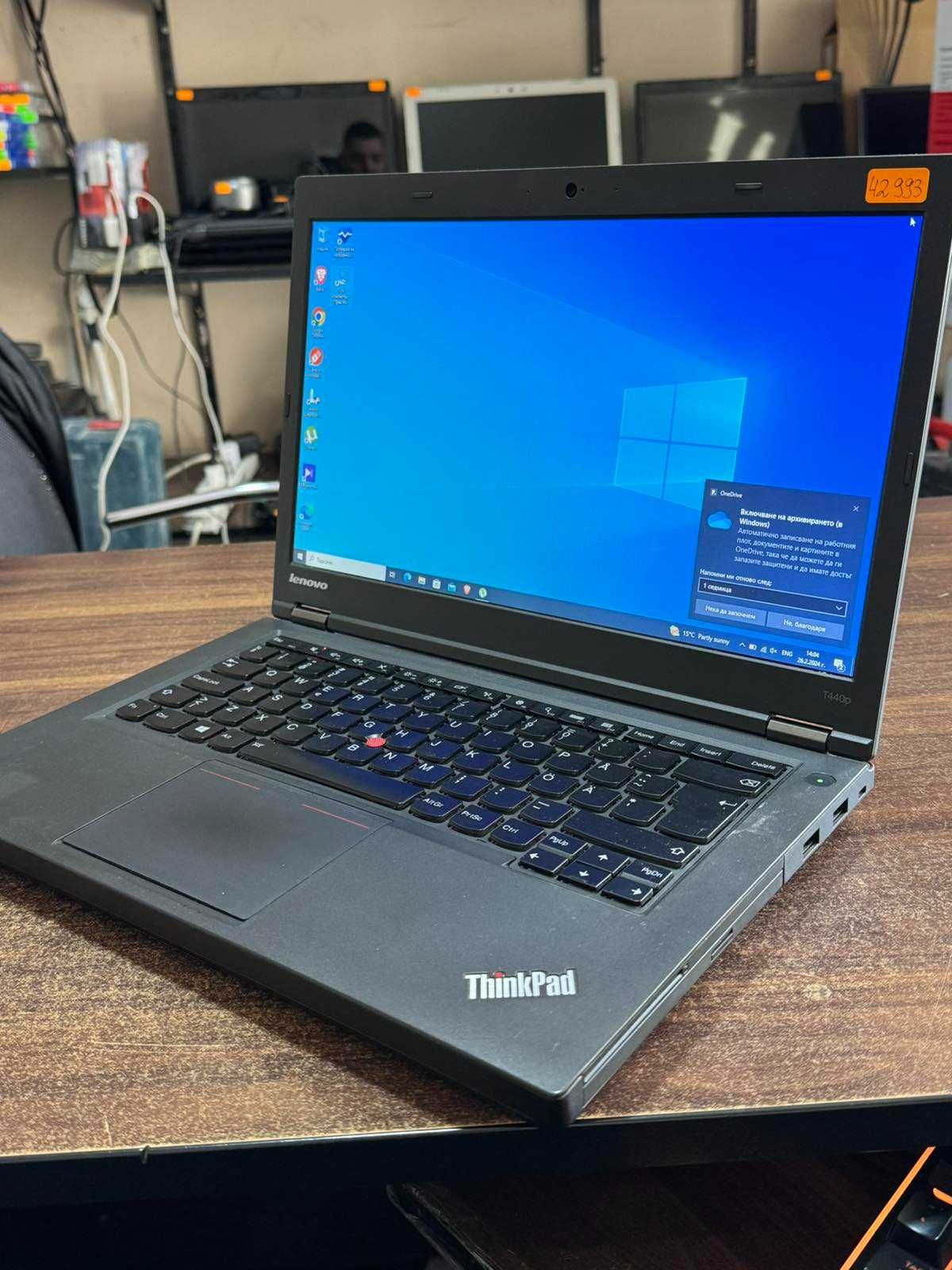 Продавам лаптоп Lenovo T440P I5-4300M 8GB 120GB HD 14.0 HD Windows 10