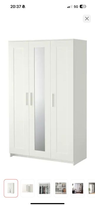 Срочно продам белый шкаф