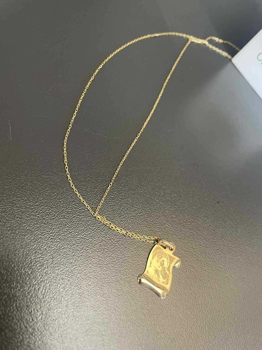 златен синджир с висулка икона 2.02 гр 14к 585пч