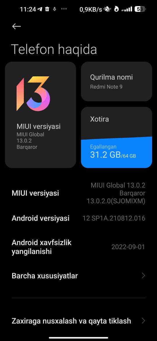 Redmi not 9 norm