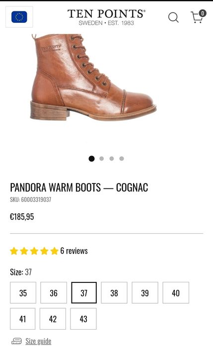 Нови обувки Pandora 37 номер-естествена кожа