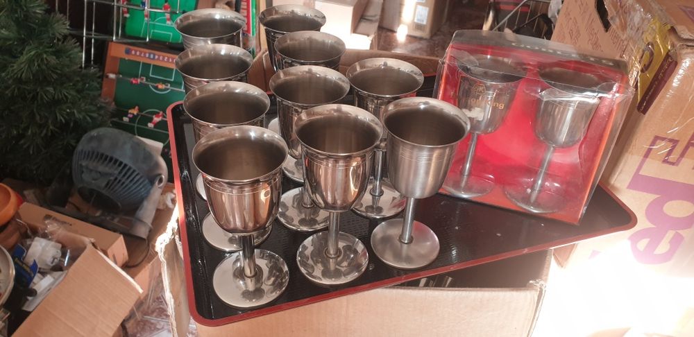 Pahare inox vintage vin