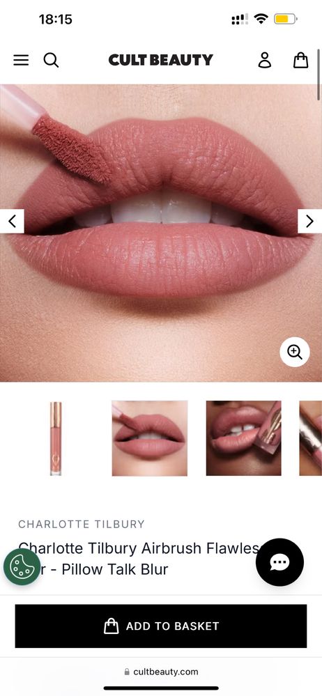 Течно матово червило Charlotte Tilbury цвят Pillow Talk blur