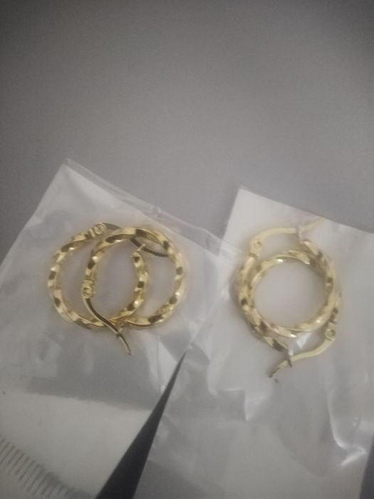 5 perechi cercei placati aur 14k