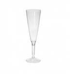 Pahare sampanie cu picior, plastic , set 40 buc