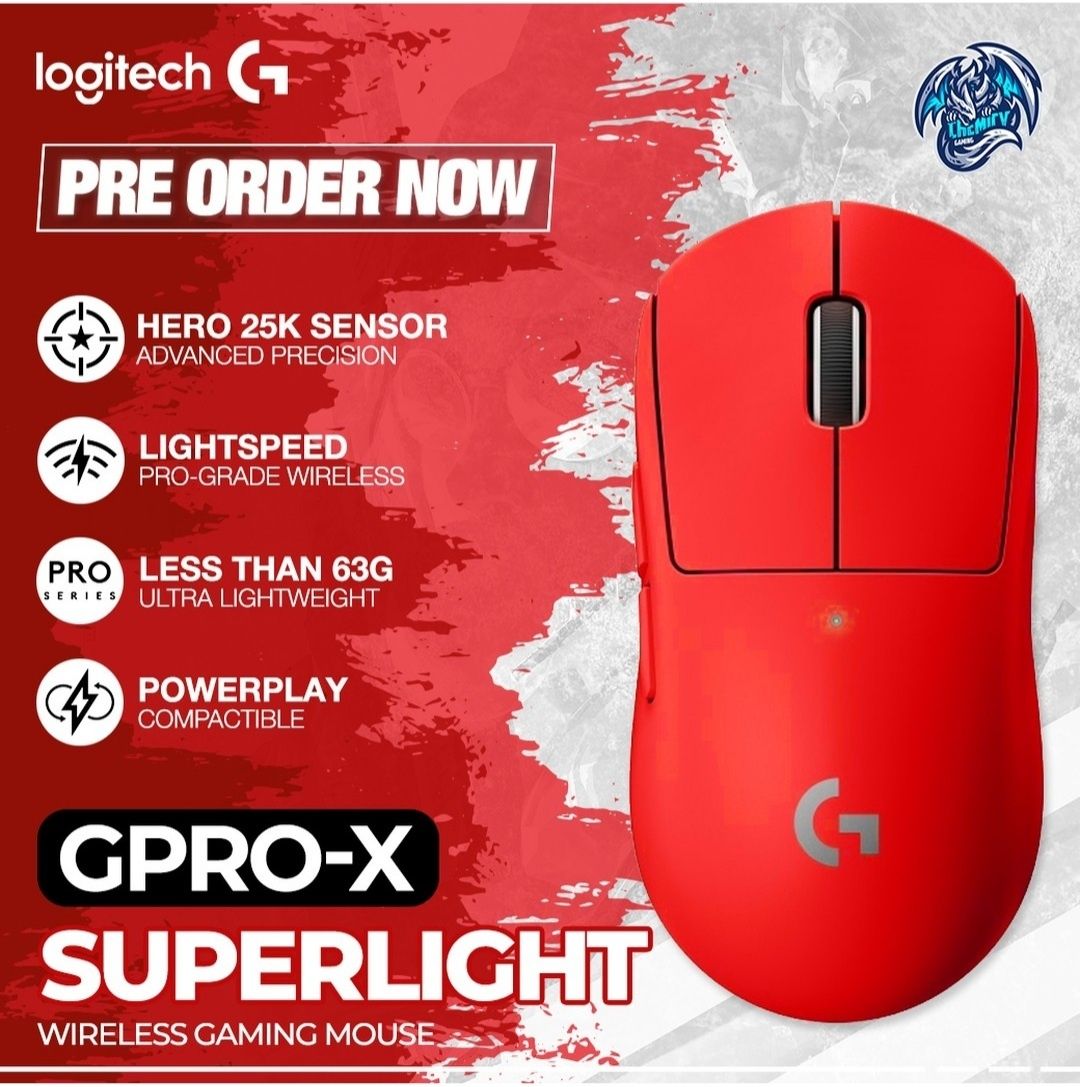 Logitech G PRO X Superlight (Red Edition) Беспроводная мышка/мышь