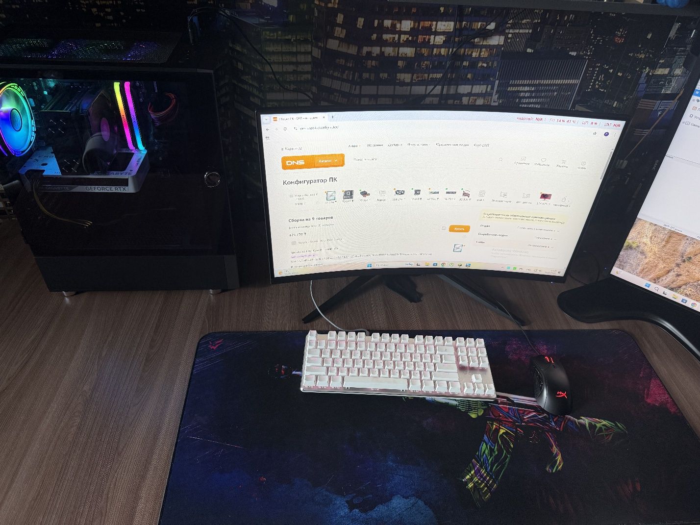 Игровой пк Rtx 5060 + i5 14400 +32gb ddr5 2 монитора. можно в рассрочк
