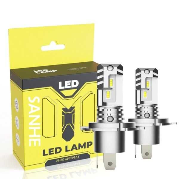 Комплект 2бр. LED ЛЕД Диодни крушки H4 200W 9-32V +200% светлина