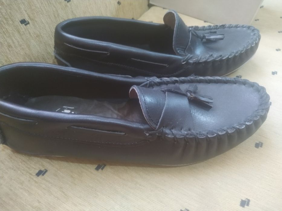 Мъжки мокасини естествена кожа