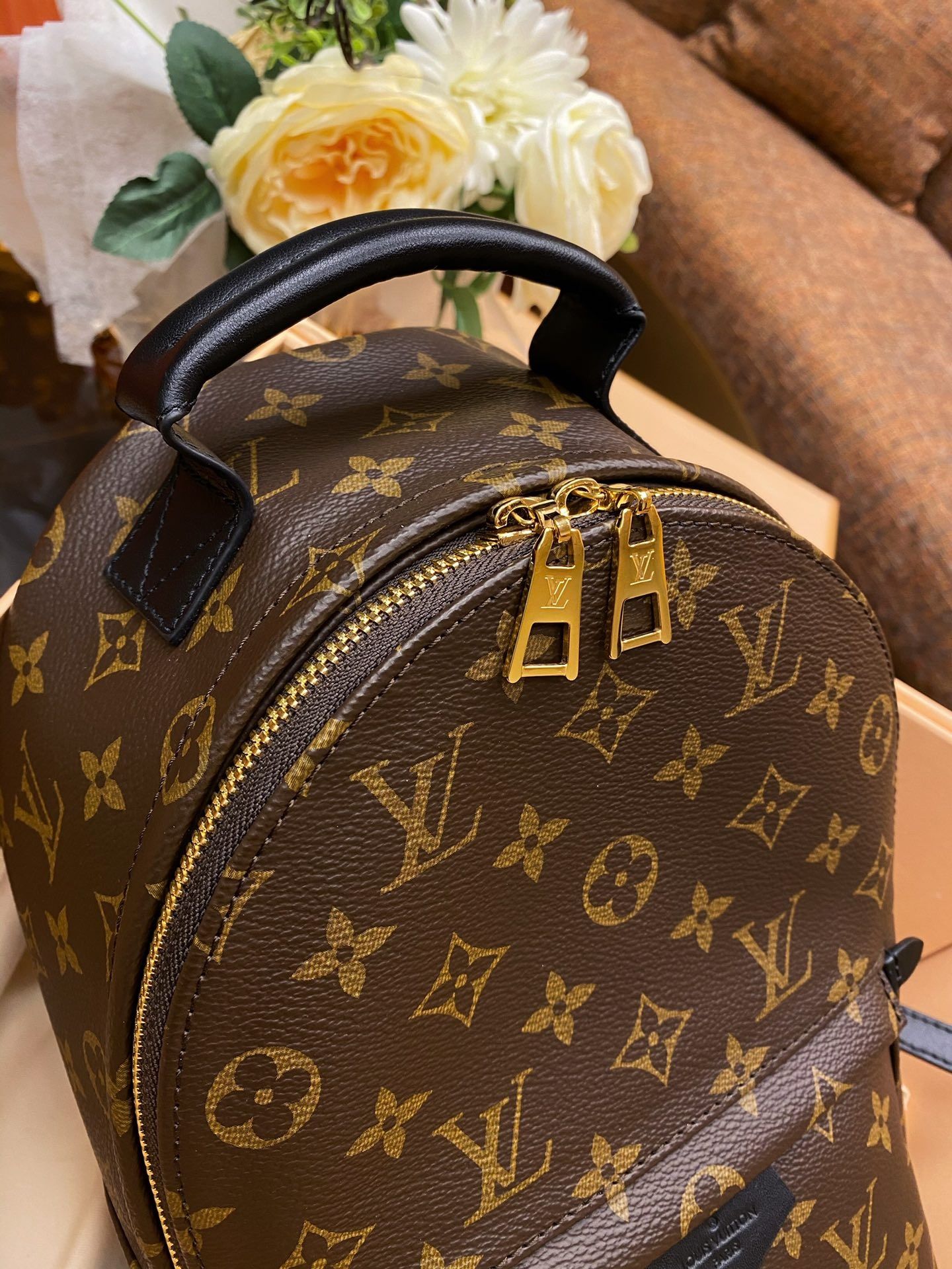 Rucsac ghiozdan Louis Vuitton Palm Springs, 21x29cm, tip Premium