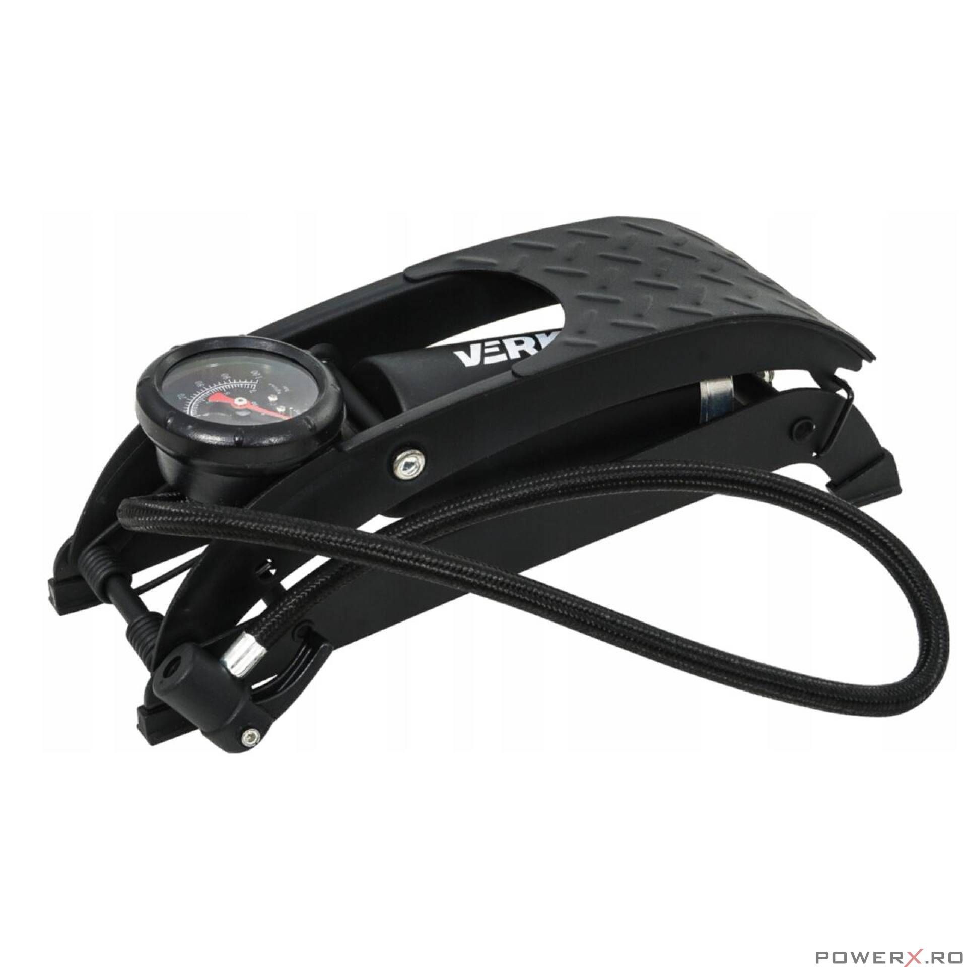 Pompa de picior cu piston dublu si manometru pentru umflat, presiune 7