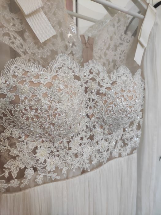 Rochie mireasa mătase Maia Rațiu noua S