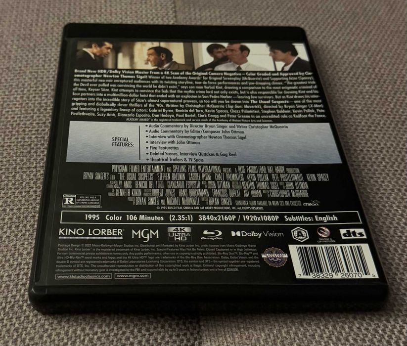 The Usual Suspects 4K UHD Rar Import SUA Kino Lorber
