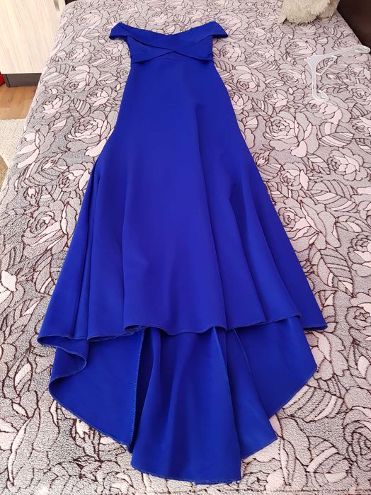 ррХС/Дамска Дълга Рокля тип РУСАЛКА поТяло с падащи рамене