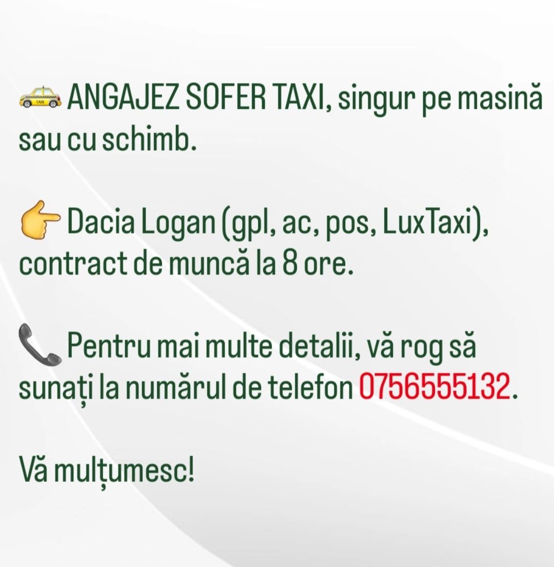 Angajez.Sofer.Taxi