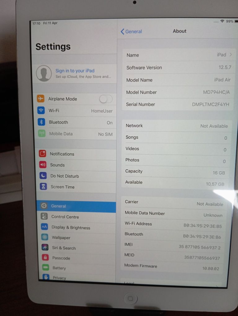 iPad Air1 9.7"/16GB