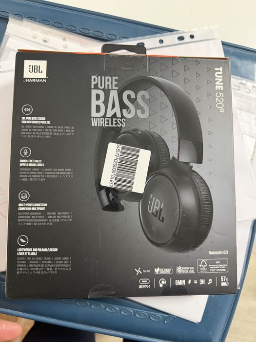 JBL tune 520bt bluetooth слушалки